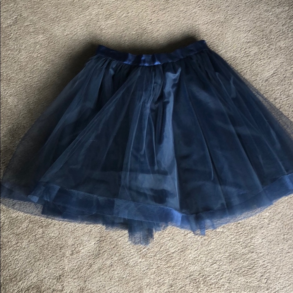 Navy blue tulle skirt